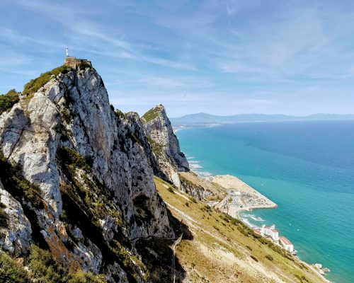 De Rots van Gibraltar van boven
